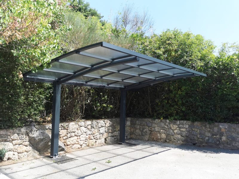 carport aluminium cintré
